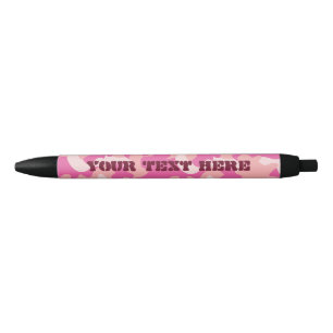 Pink Camo Pen - Add Your Text