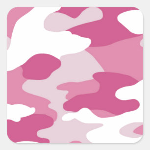 Pink Camo Square Sticker