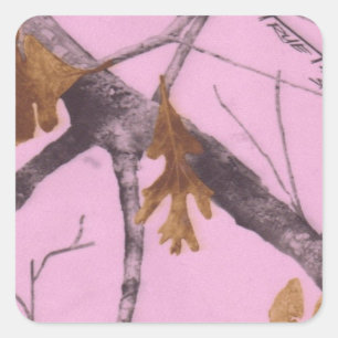 Pink Camo Square Sticker