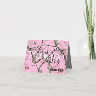 Pink Camo Thank You card