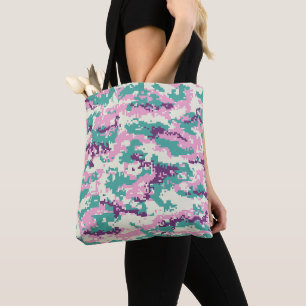 Pink Camo Tote Bag Stylish All-Over Print