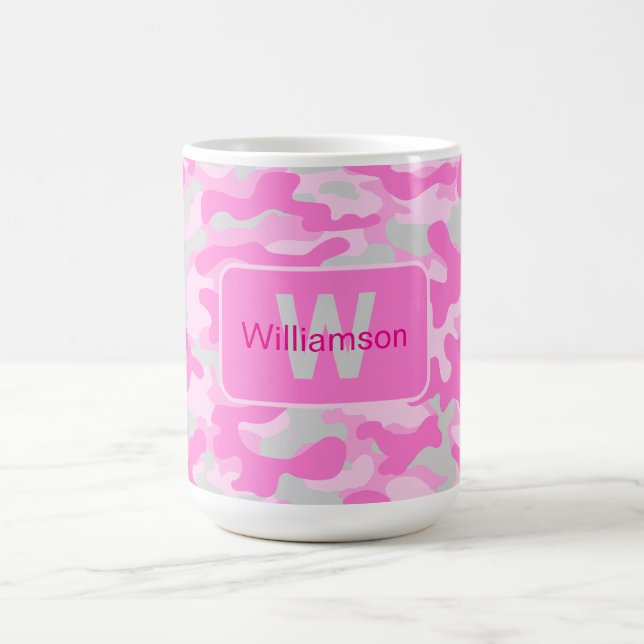 Pink Camo With Personalization   Coffee Mug (Center)