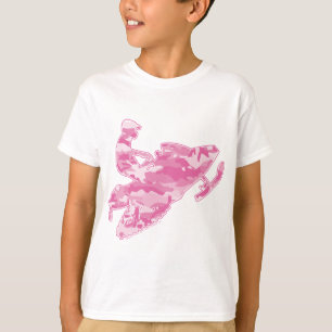 Pink Camoflage Snowmobiler T-Shirt