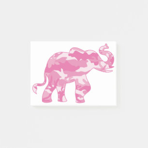 Pink-Camoflauge-Elephant Post-it Notes