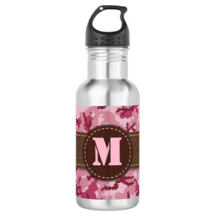 Pink Camouflage 532 Ml Water Bottle