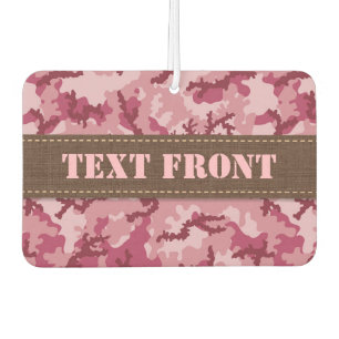 Pink camouflage air freshener