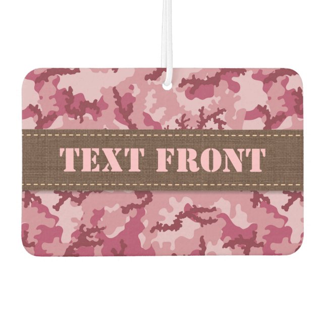 Pink camouflage air freshener (Front)