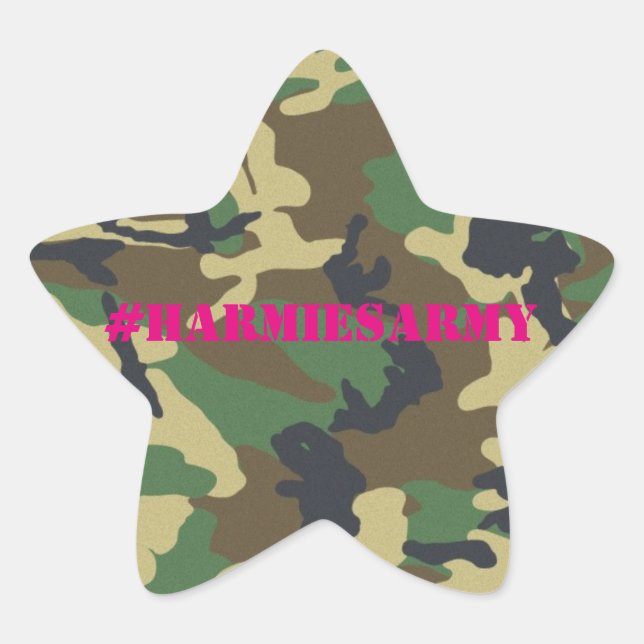 Pink Camouflage Bachelorette Hashtag Stickers (Front)