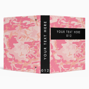 Pink Camouflage, Camouflage, Military, Army Binder