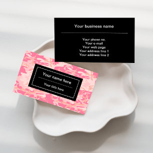 Pink Camouflage, Camouflage, Military, Army Business Card
