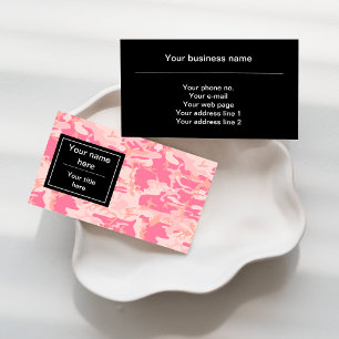 Pink Camouflage, Camouflage, Military, Army Business Card