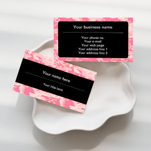 Pink Camouflage, Camouflage, Military, Army Business Card