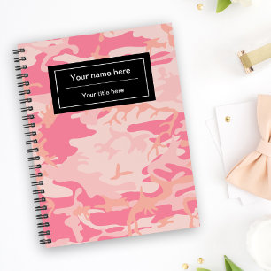 Pink Camouflage, Camouflage, Military, Army Notebook