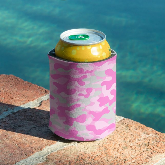 Pink Camouflage  Can Cooler (In Situ Pool)