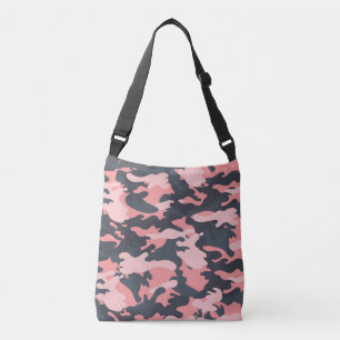 Pink Camouflage: Classic Vintage Pattern Crossbody Bag