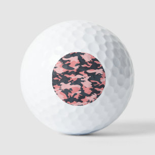 Pink Camouflage: Classic Vintage Pattern Golf Balls
