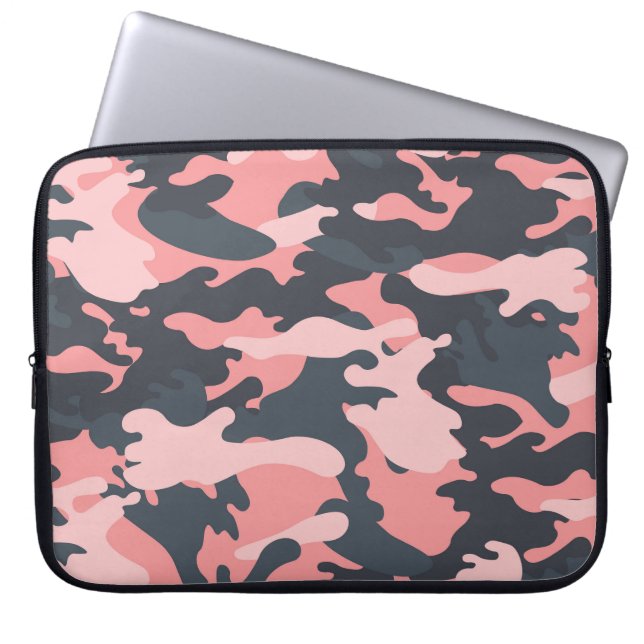 Pink Camouflage: Classic Vintage Pattern Laptop Sleeve (Front)