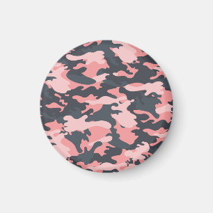Pink Camouflage: Classic Vintage Pattern Magnet