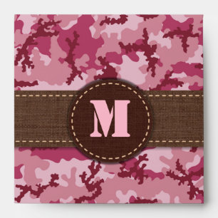 Pink camouflage envelope