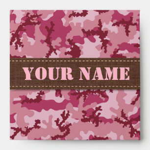 Pink camouflage envelope