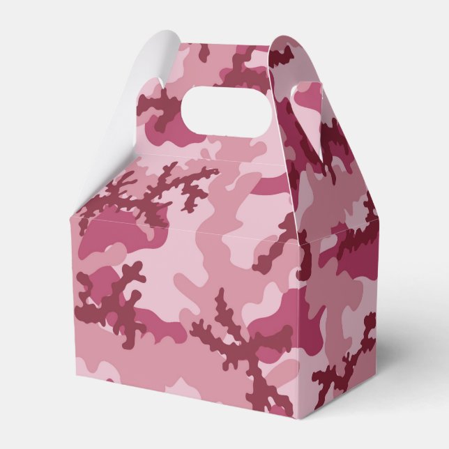 Pink camouflage favor box (Front Side)