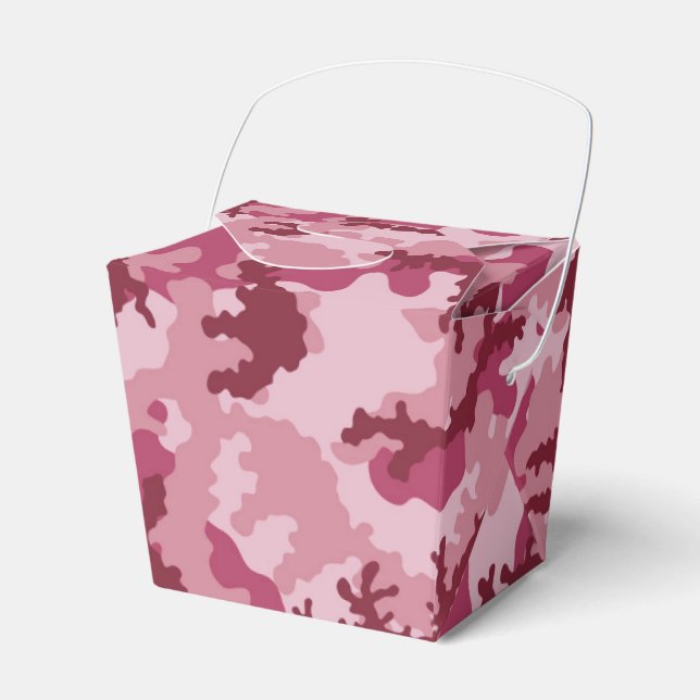Pink camouflage favor box (Front Side)