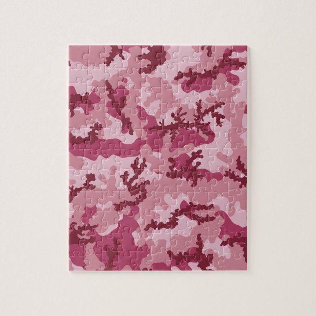 Pink camouflage jigsaw puzzle (Vertical)