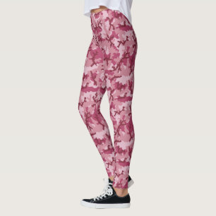 Pink camouflage leggings
