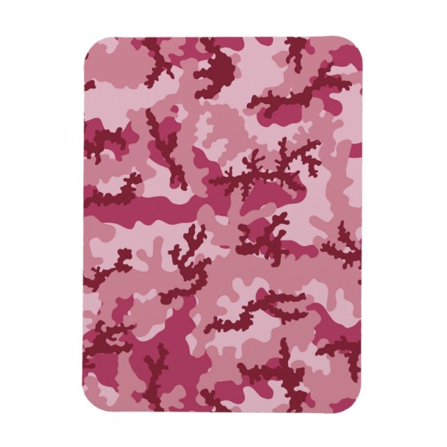 Pink camouflage magnet (Vertical)