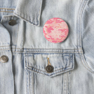 Pink Camouflage, Military, Army 2 Inch Round Button