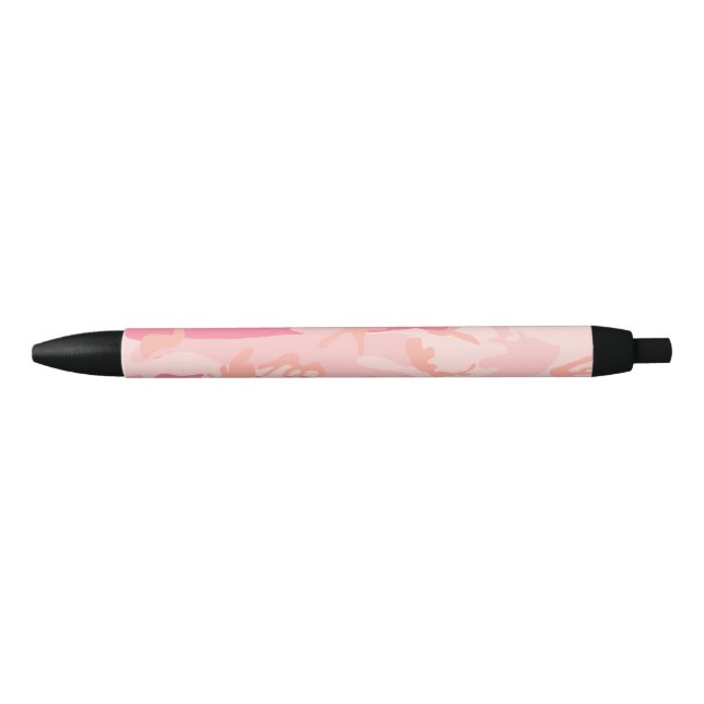 Pink Camouflage, Military, Army Black Ink Pen (Front)