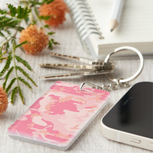 Pink Camouflage, Military, Army Keychain