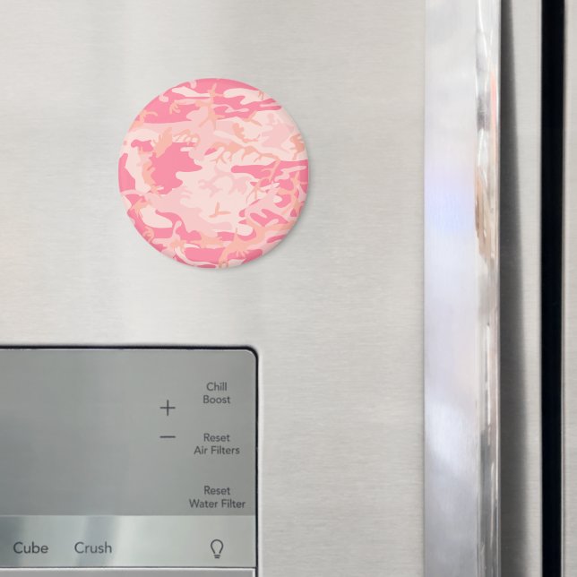 Pink Camouflage, Military, Army Magnet (In Situ (Fridge))