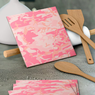 Pink Camouflage, Military, Army Tile