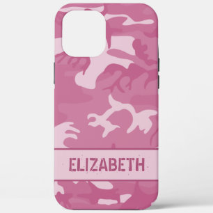 Pink Camouflage Monogram iPhone 12 Pro Max Case