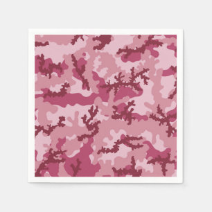 Pink camouflage napkin