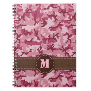 Pink camouflage notebook