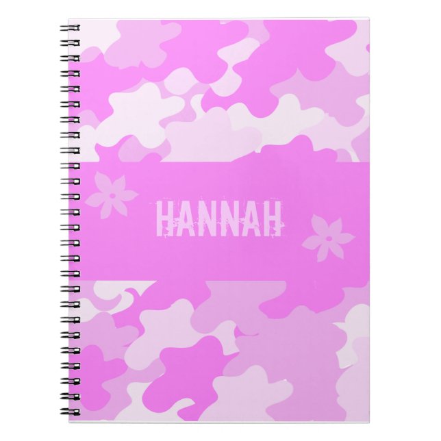 Pink Camouflage Notebook (Front)