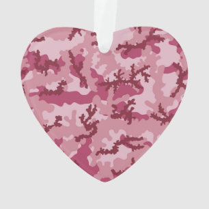 Pink camouflage ornament