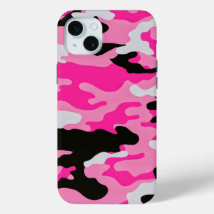 Pink Camouflage Pattern iPhone 15 Mini Case