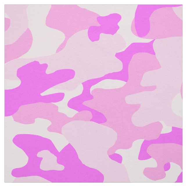 Pink Camouflage Pattern Fabric (Swatch)
