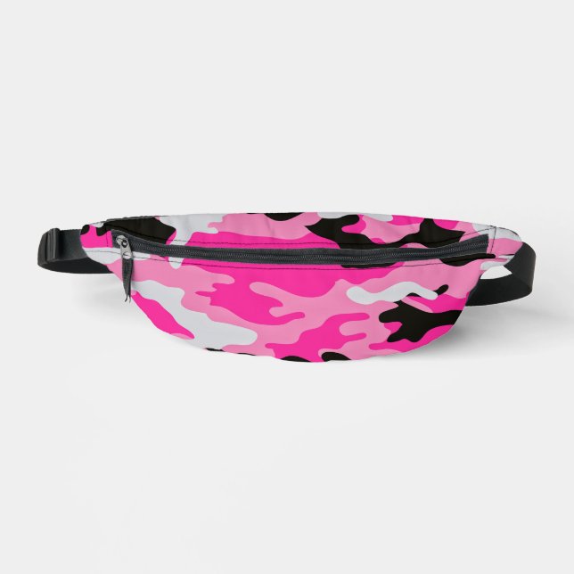 Pink Camouflage Pattern Fanny Pack (Front)