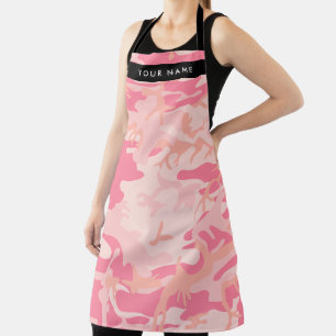 Pink Camouflage Pattern, Your name, Personalize Apron