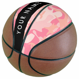 Pink Camouflage Pattern, Your name, Personalize Basketball