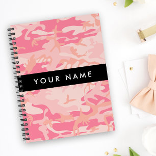 Pink Camouflage Pattern, Your name, Personalize Notebook