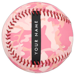 Pink Camouflage Pattern, Your name, Personalize Softball