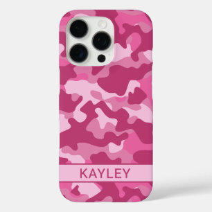 Pink Camouflage Personalized iPhone 16 Pro Case