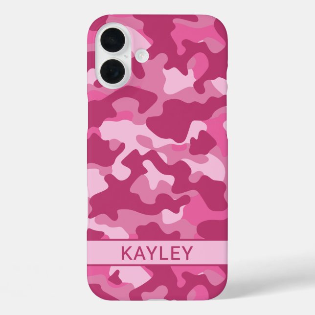 Pink Camouflage Personalized Case-Mate iPhone Case (Back)