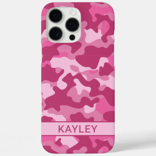 Pink Camouflage Personalized iPhone 16 Pro Max Case