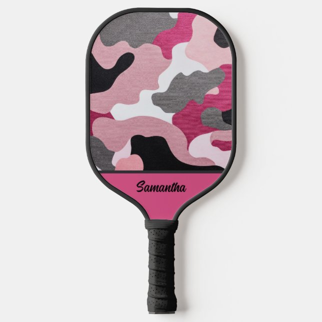 Pink Camouflage Pickleball Paddles (Front)
